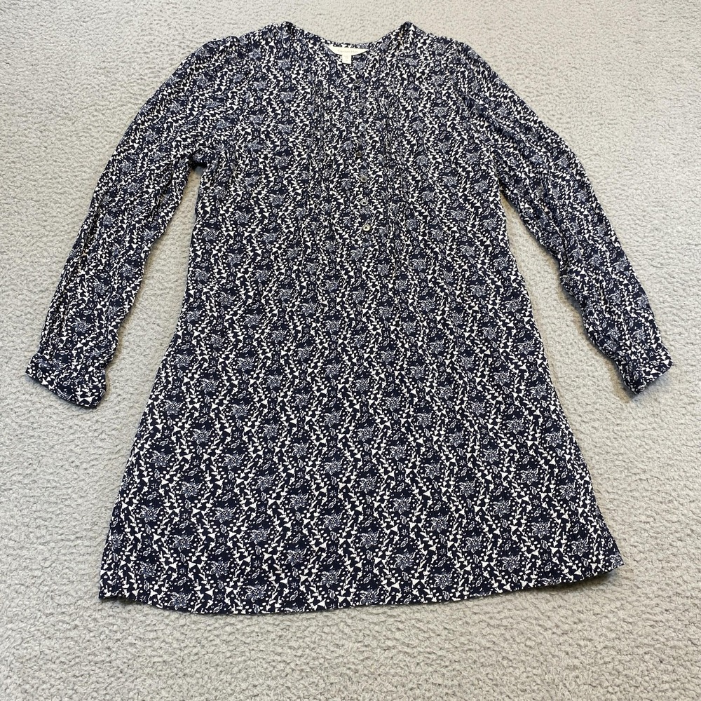 Garnet Hill Dress Womens Medium Floral Lenzing EcoVero Viscose Lined Sustainable